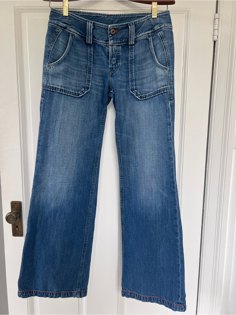 Diesel Women’s Low Rise Wide-Leg Jeans